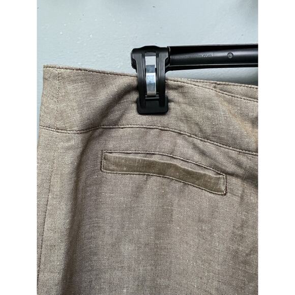 Kasper Pants Womens size 14 Brown Linen Blend Sportswear Office Career - Picture 7 of 7